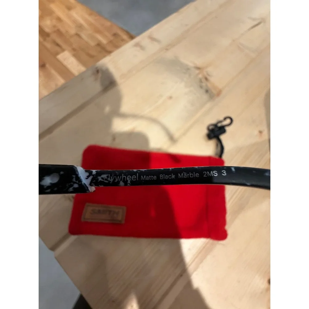 Smith Wildcat Sunglasses Black White Splatter ChromaPop Red Mirror Lens Sport